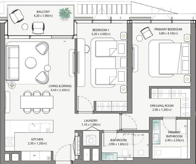 Palm-Residences-2-Bedroom-Floor-Plan